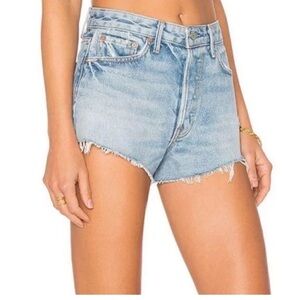 GRLFRND Women's Size 24 Cindy Denim Shorts Can't Get Enough 100% Cotton Raw Hem